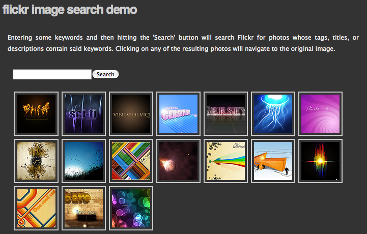 Flickr Photo Search Demo